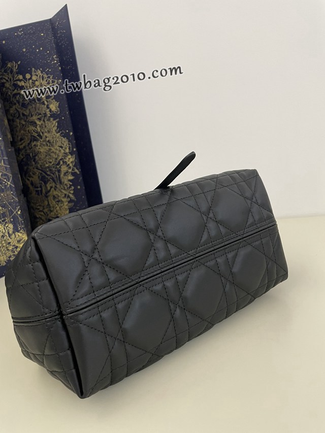 Dior专柜新款迪奥高仿原单小号黑色Toujours系列大菱格休闲女包 djfk1431